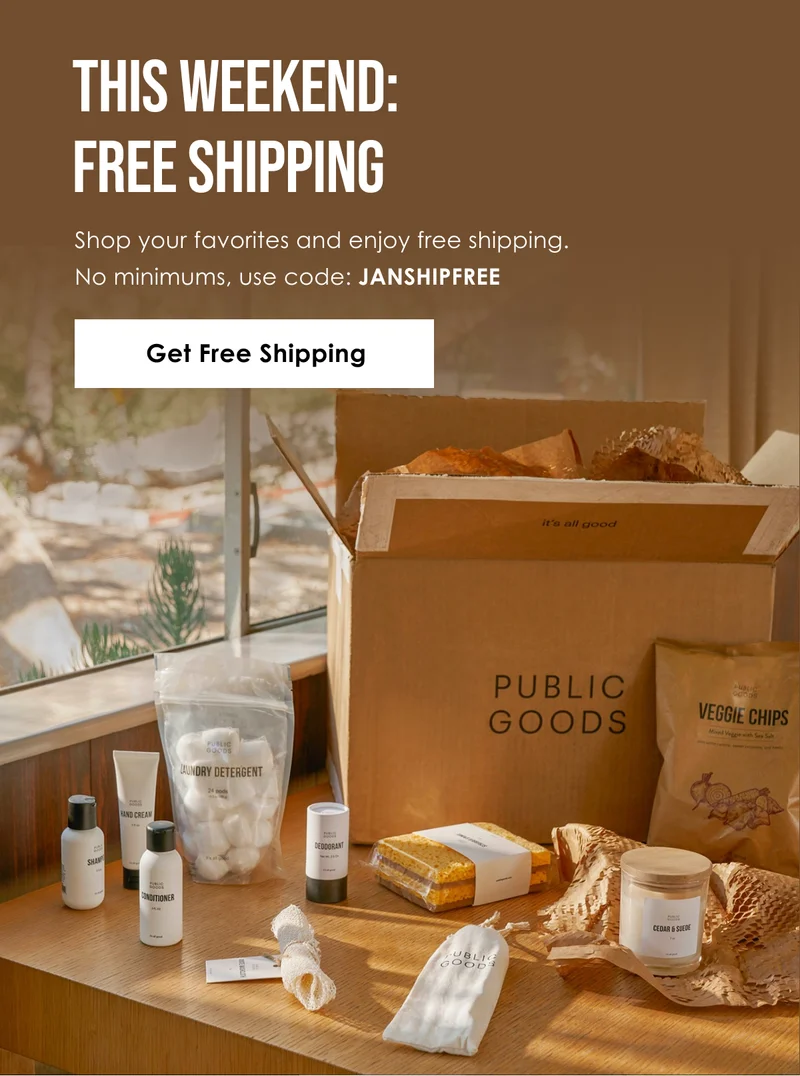 This weekend: Free Shipping