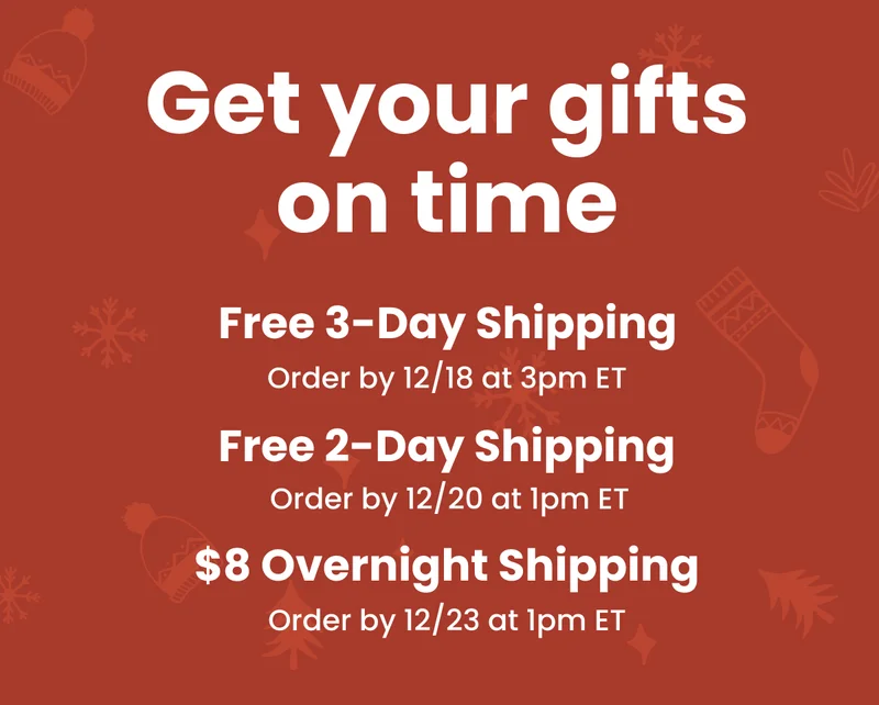 A chart of shipping cut offs for holiday. Visit Smartwool.com for details.