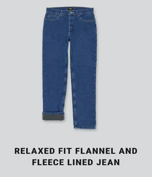 Relaxed Fit Flannel And Fleece Jean