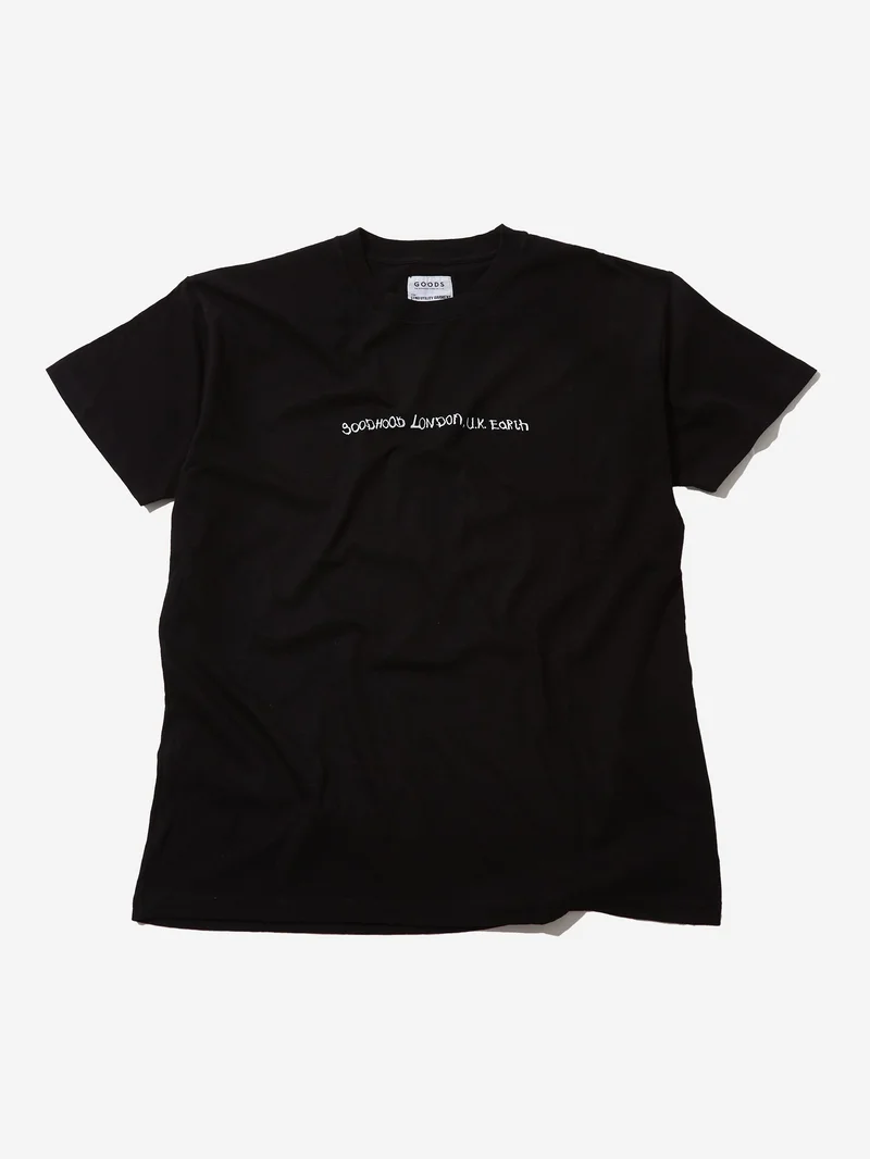Image of Goodhood x Ed Davis Looking Up Back Print T-Shirt - Black