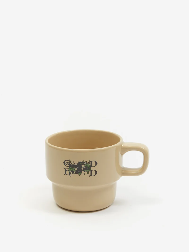 Image of Goodhood Worldwide x Ed Davis Dripping Record Stacking Mug - Beige