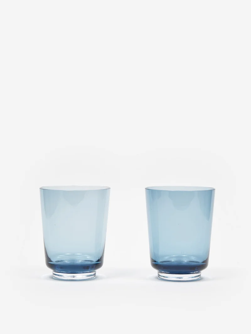 Image of Muuto Raise Large Glasses Set of 2 - Dark Blue