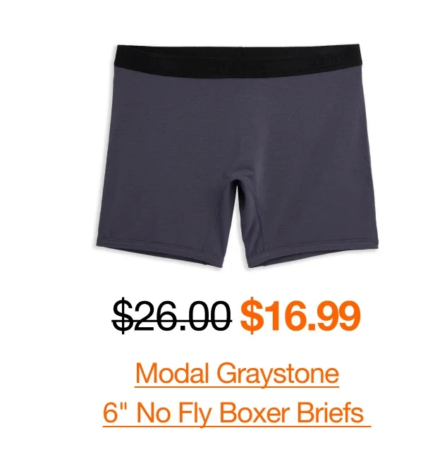 Modal Graystone 6" No Fly Boxer Briefs