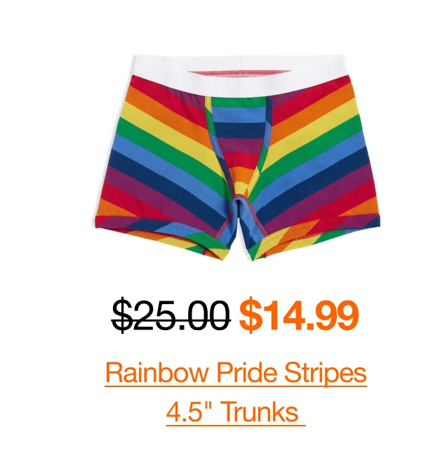 Rainbow Pride Stripes 4.5" Trunks