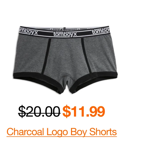 Charcoal Logo Boy Shorts