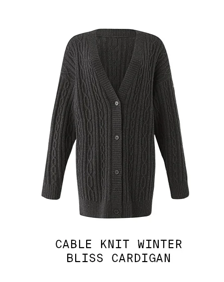 CABLE KNIT WINTER BLISS CARDIGAN