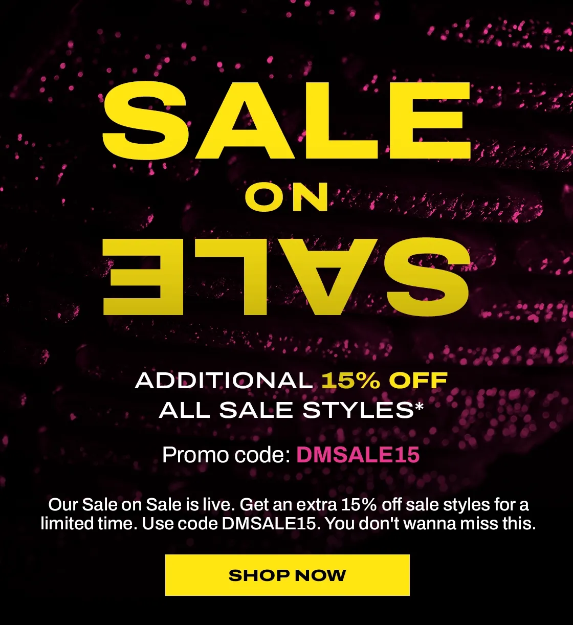 Get an extra 15% off sale