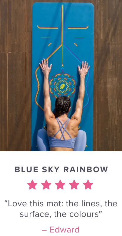 Liforme Blue Sky Rainbow Yoga Mat