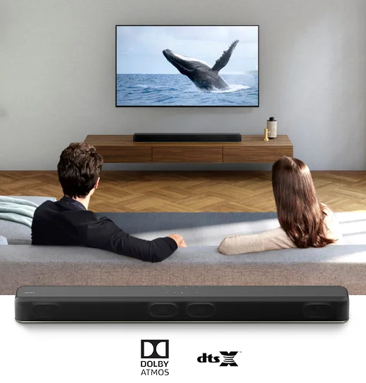 Experience the X8500 2.1ch Dolby Atmos®/DTS:X® Soundbar
