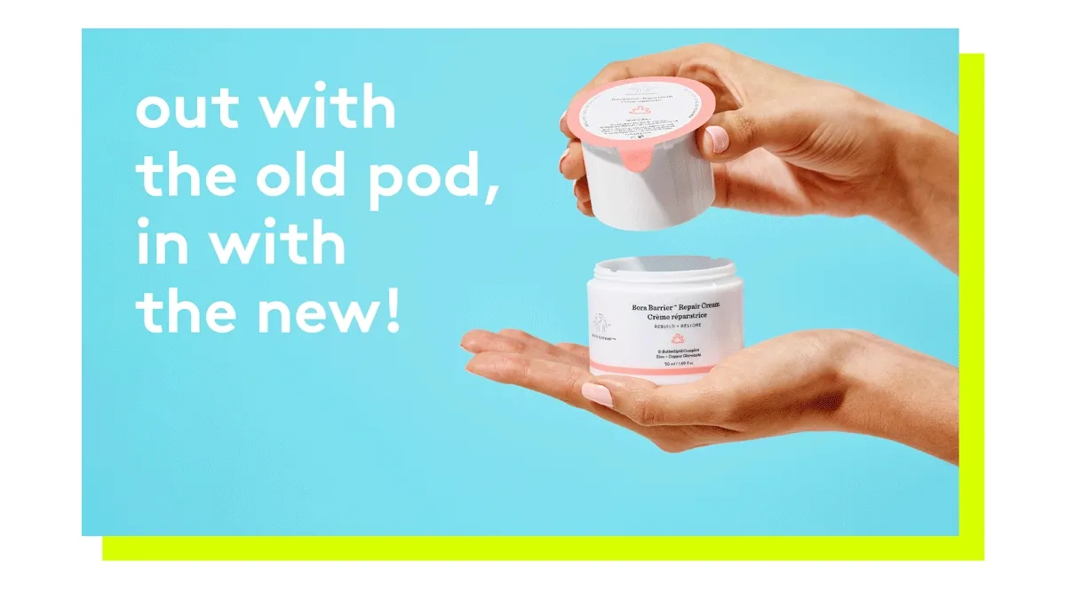 Moisturizers being refilled.