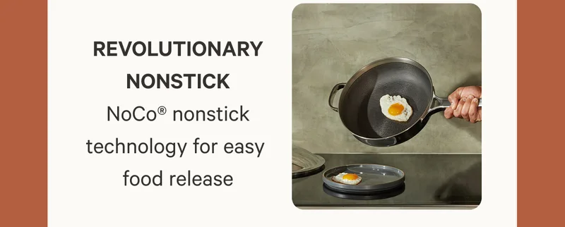 Revolutionary Nonstick | NoCo® nonstick technology for easy  food release