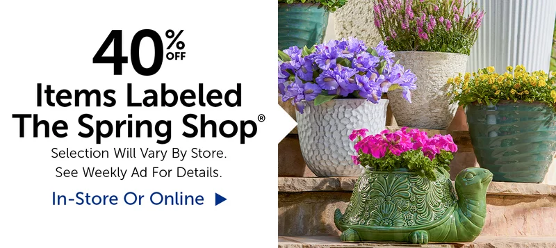 40% Off Items Labeled The Spring Shop® - Selection Will Vary By Store