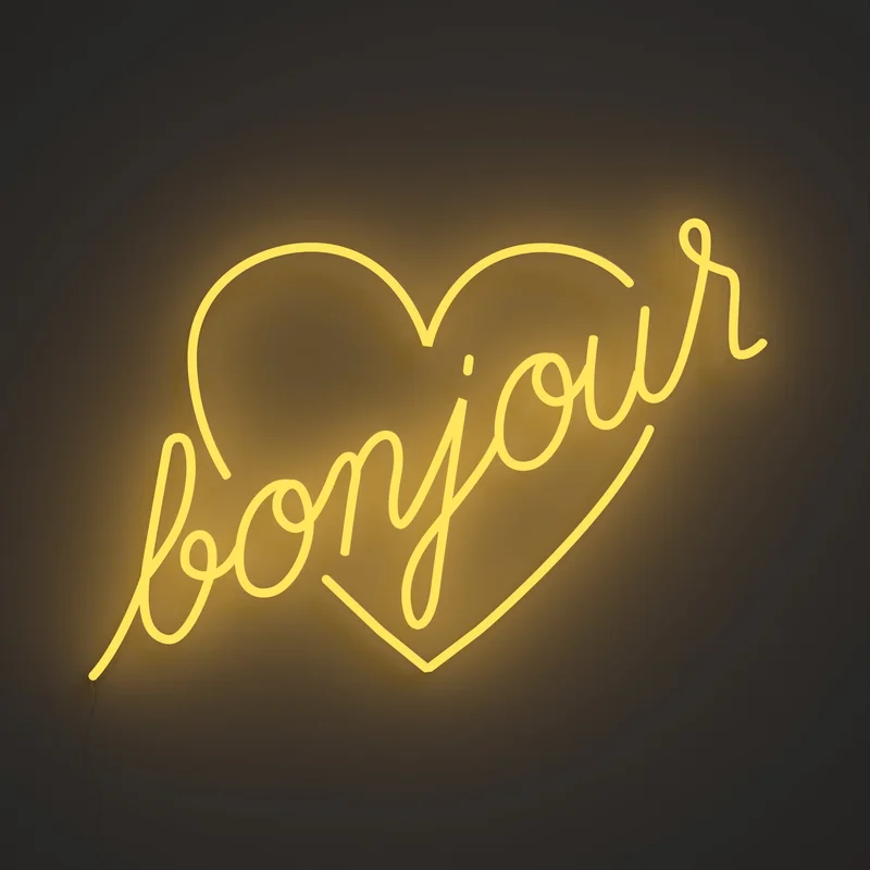 Image of Bonjour by Jean André, LED neon sign