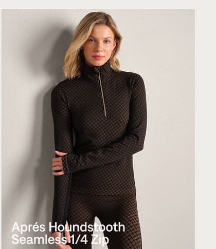 Apres Houndstooth Seamless 1/4 Zip