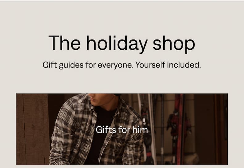 The holiday shop