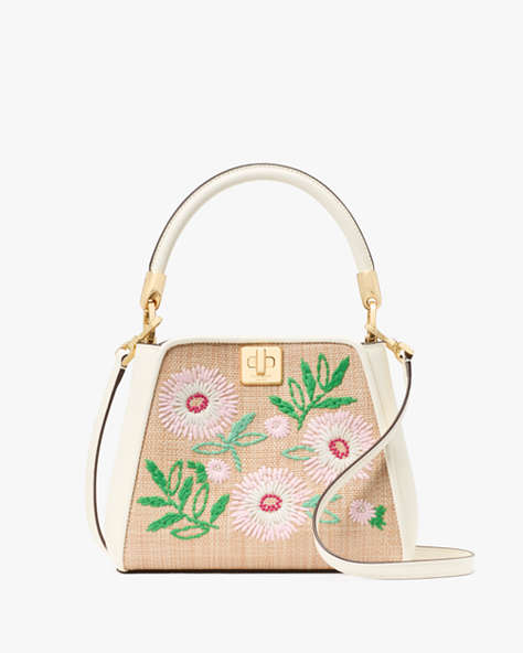 Phoebe Straw Small Top Handle Bag