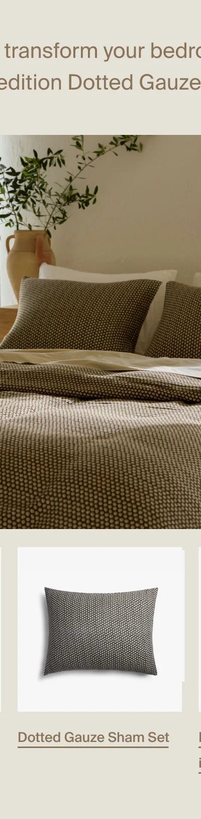 Dotted Gauze Sham Set