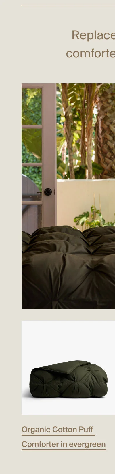 Organic Cotton Puff Comforter