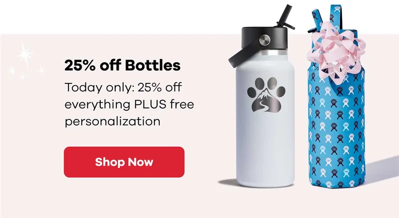 25 percent off Bottles