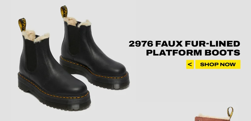 2976 FAUX FUR LINED PLATFORM CHELSEA BOOTS