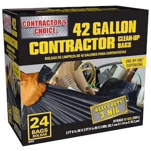 25% Off Select Contractor’s Choice Trash Bags