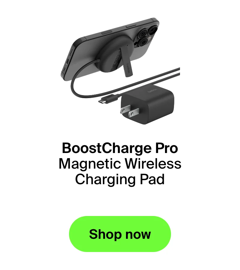 Shop the charging pad with an included power supply in black.