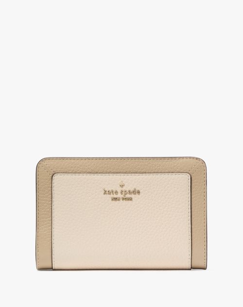 Lena Colorblock Medium Compact Bifold Wallet