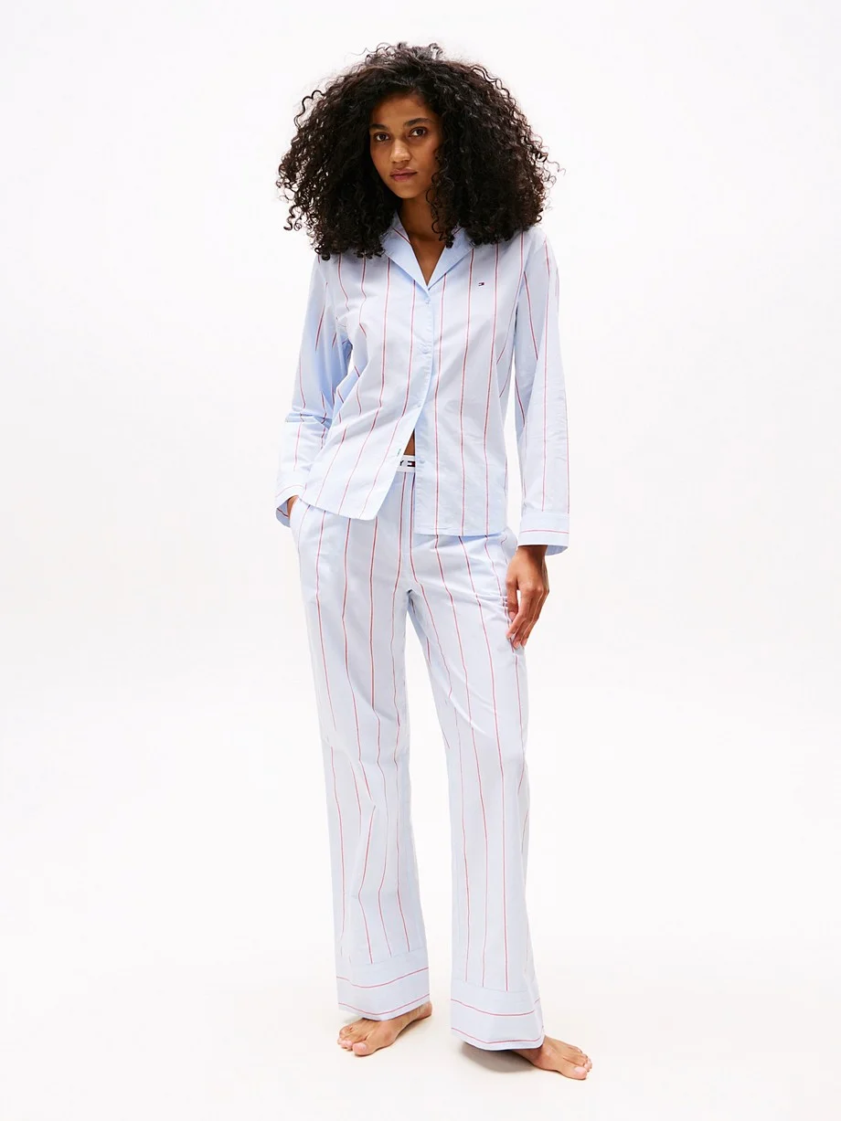 Relaxed Fit Poplin Stripe Sleep Shirt