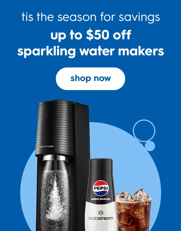 Up to $50 off Sparkling Water Makers Up to $50 off Sparkling Water Makers