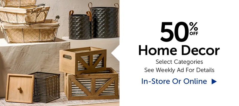 50% Off Home Decor - Select Categories
