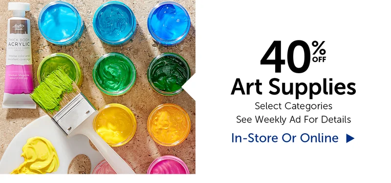 40% Off Art Supplies - Select Categories