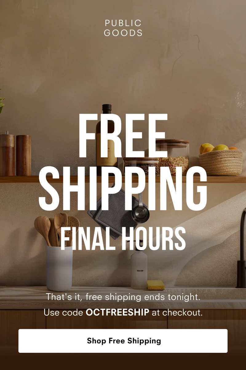 Free shipping Final Hours. Use code OCTFREESHIP at checkout.