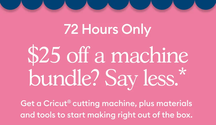 $25 off a machine bundle? Say less.