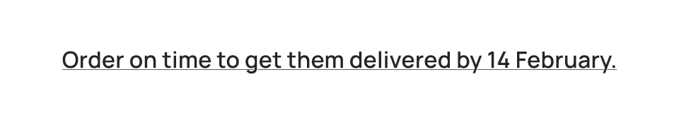 Order on time
