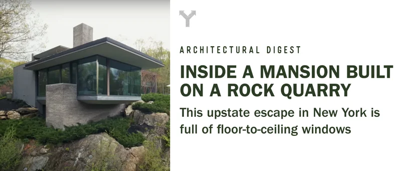 mansion built on a rock quarry