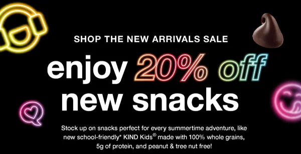 SHOP 20% OFF NEW SNACKS