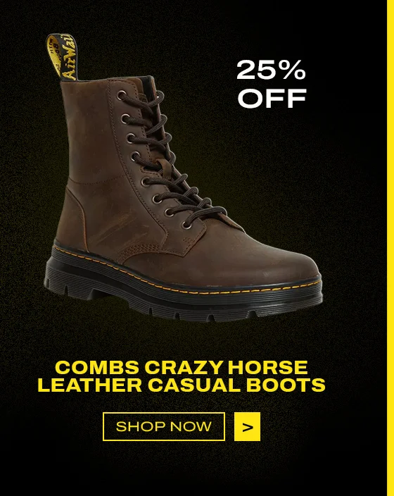 COMBS CRAZY HORSE LEATHER CASUAL BOOTS