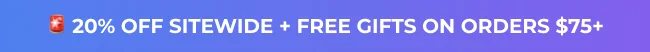 20% off sitewide + free gifts on orders $75+