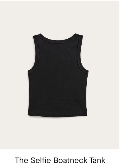 [Image]The Selfie Boatneck Tank | Black