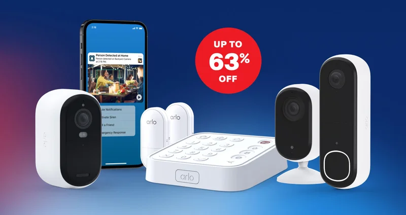 Up to 63% off. Various Arlo security products.