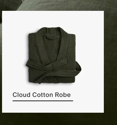 Shop Cloud Cotton Robe in Evergreen