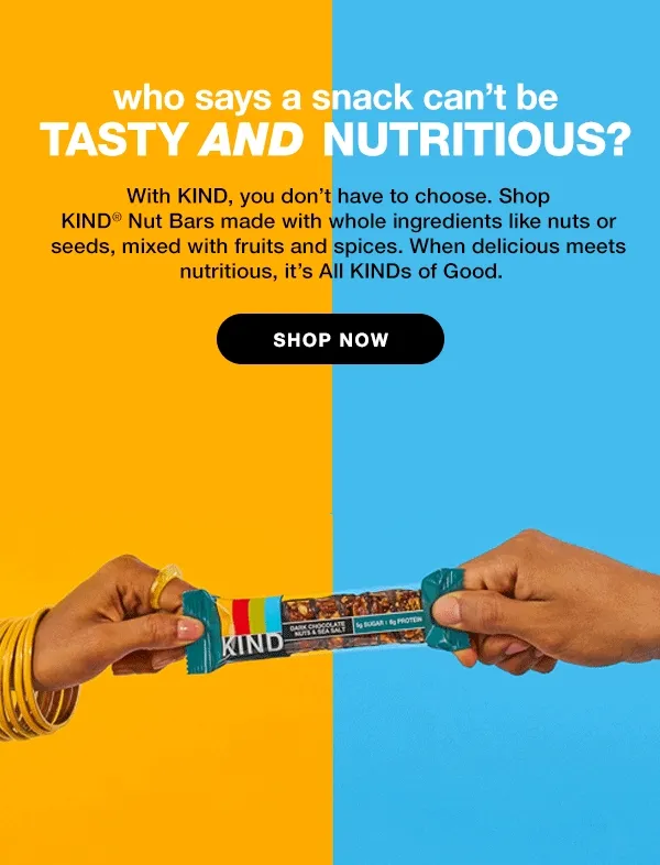 who says a snack can't be tasty and nutritious?