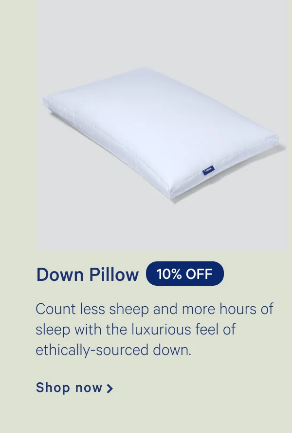Down Pillow >> 10% OFF >> Count less sheep and more hours of sleep with the luxurious feel of ethically-sourced down. >> Shop now >>