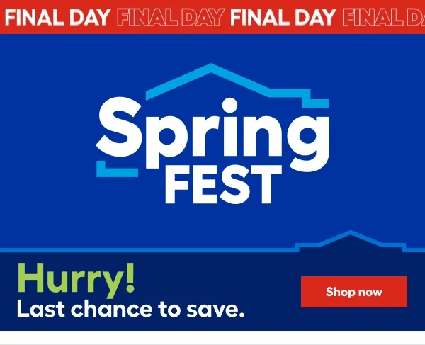 Springfest Hurry! Shop now Last chance to save