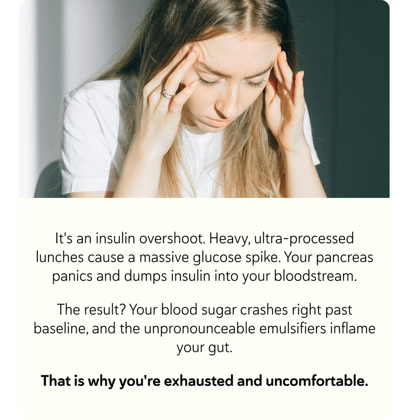 It's an insulin overshoot. The result? your blood sugar crashes right past baseline.
