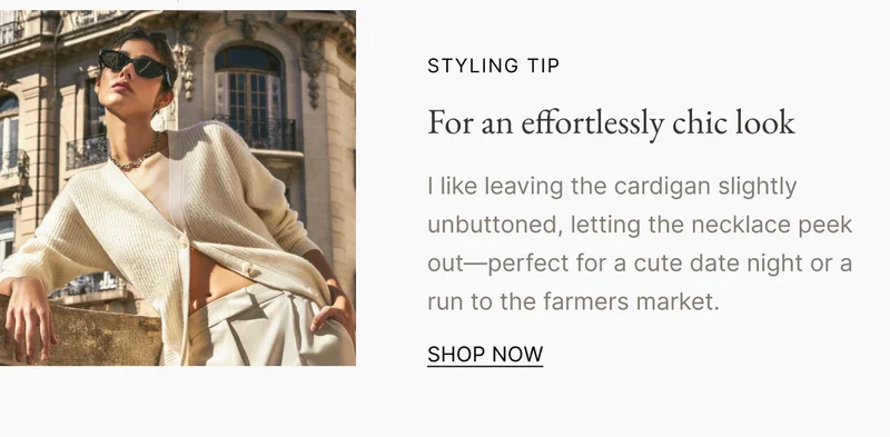 For an effortlessly chic look