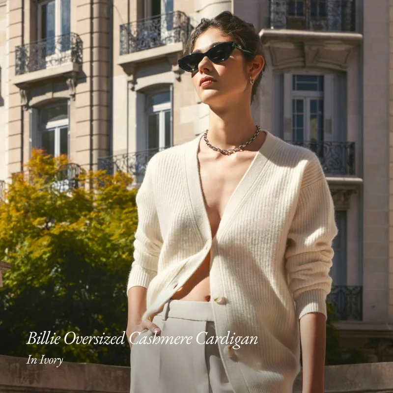 Billie Chunky Oversized Cashmere Cardigan
