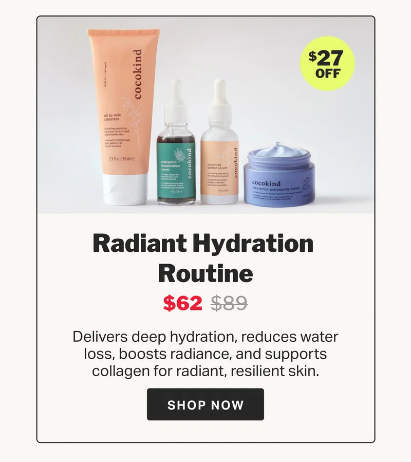 shop the radiant hydration routine