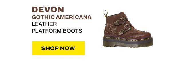 Devon Gothic Americana Leather Platform Boots