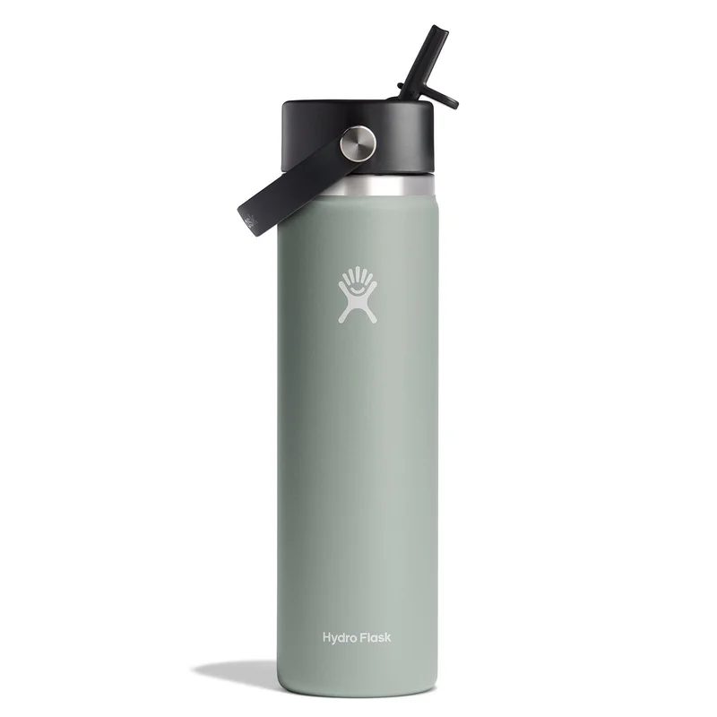 Image of 24 oz Wide Mouth with Flex Straw Cap - Agave